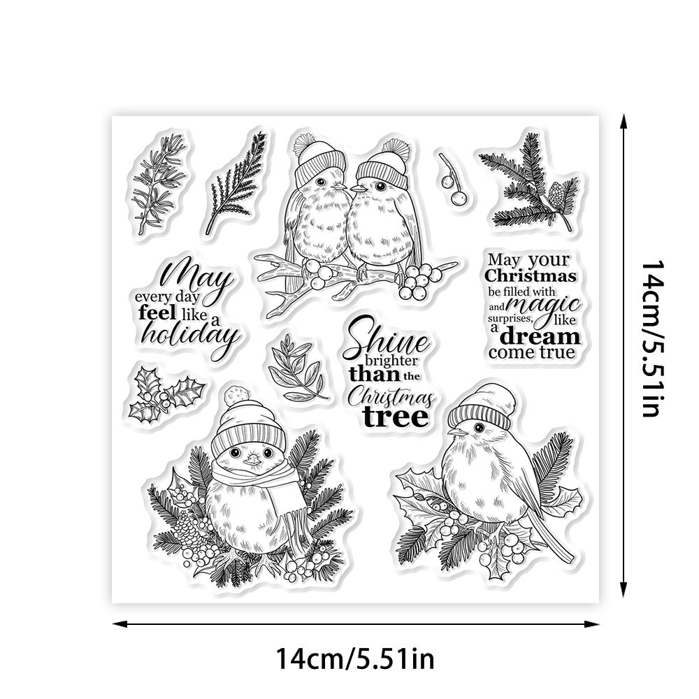 Christmas Birds Clear Stamps