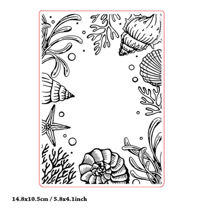 Underwater World Pattern Plastic Embossing Folder