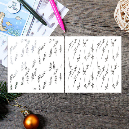 2 PCS Branch Pattern DIY Painting Hollow Stencil