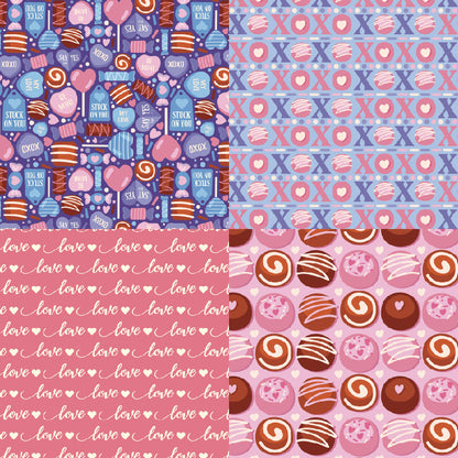 24PCS 6" Valentine's Day Scrapbook Paper & Cardstock