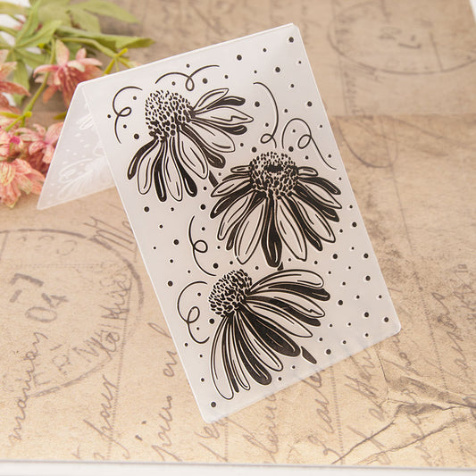 Flower Pattern Background Plastic Embossing Folder
