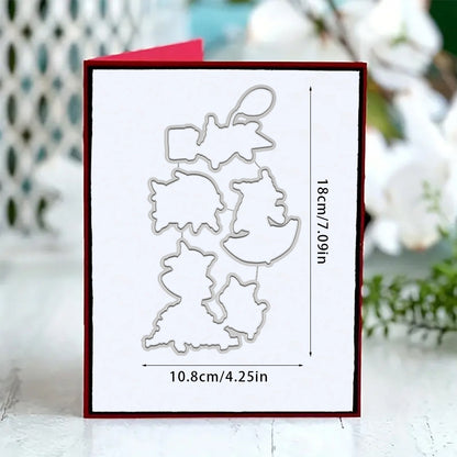 Holiday Greetings Animal Pigs Dies & Stamps Set
