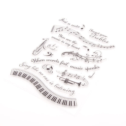 Music Theme Clear Stamps