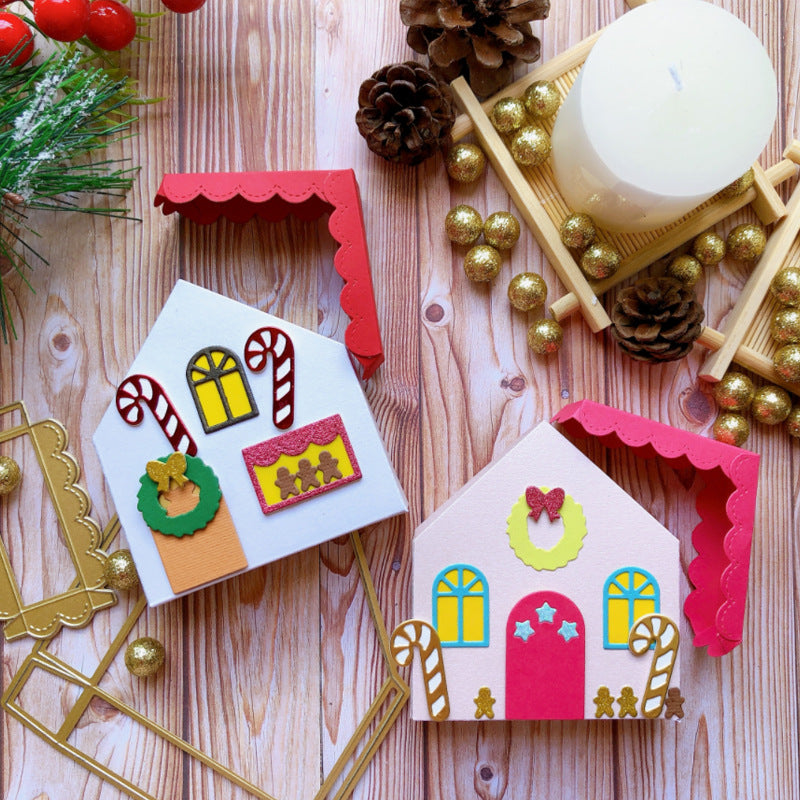 Christmas House Box Metal Cutting Dies
