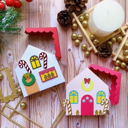 Christmas House Box Metal Cutting Dies