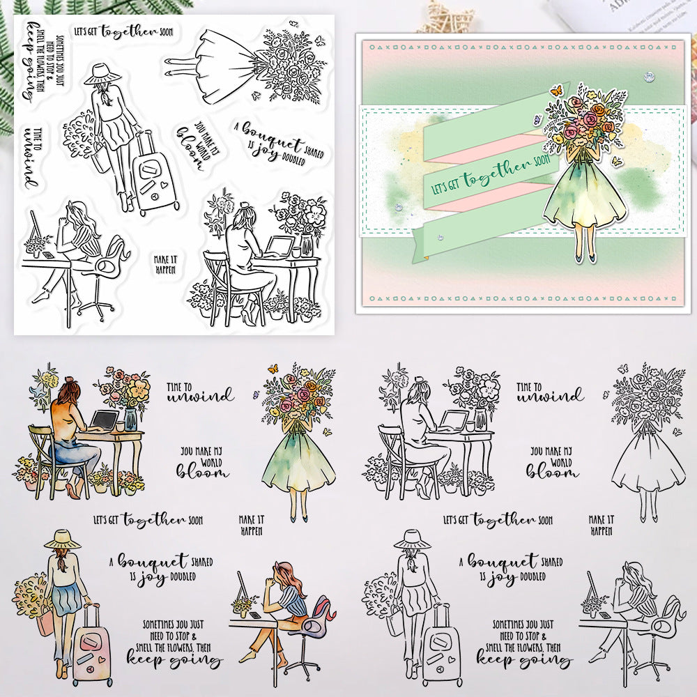 Girl's Daily Life Clear Stamps