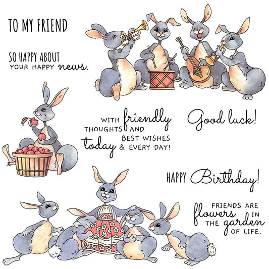 Rabbit Band Dies & Stamps Set