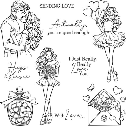 Valentine's Day Theme Dies & Stamps Set