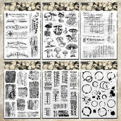 Retro Pattern DIY Scrapbook Clear Stamps