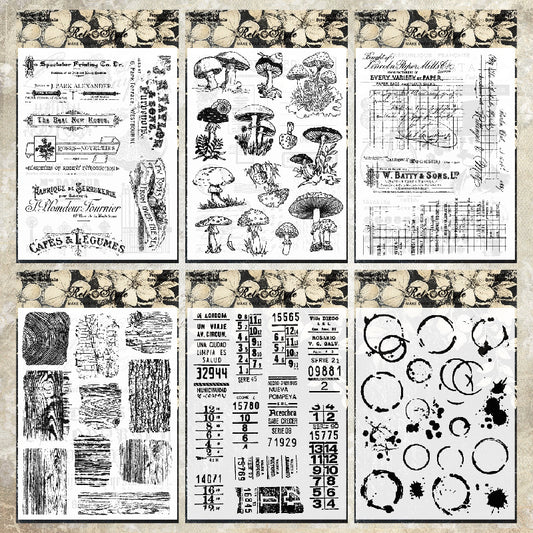 Retro Pattern DIY Scrapbook Clear Stamps