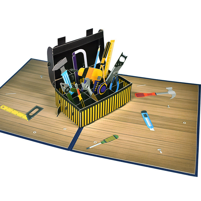 3D Creative Father's Day Toolbox Pop-Up Card