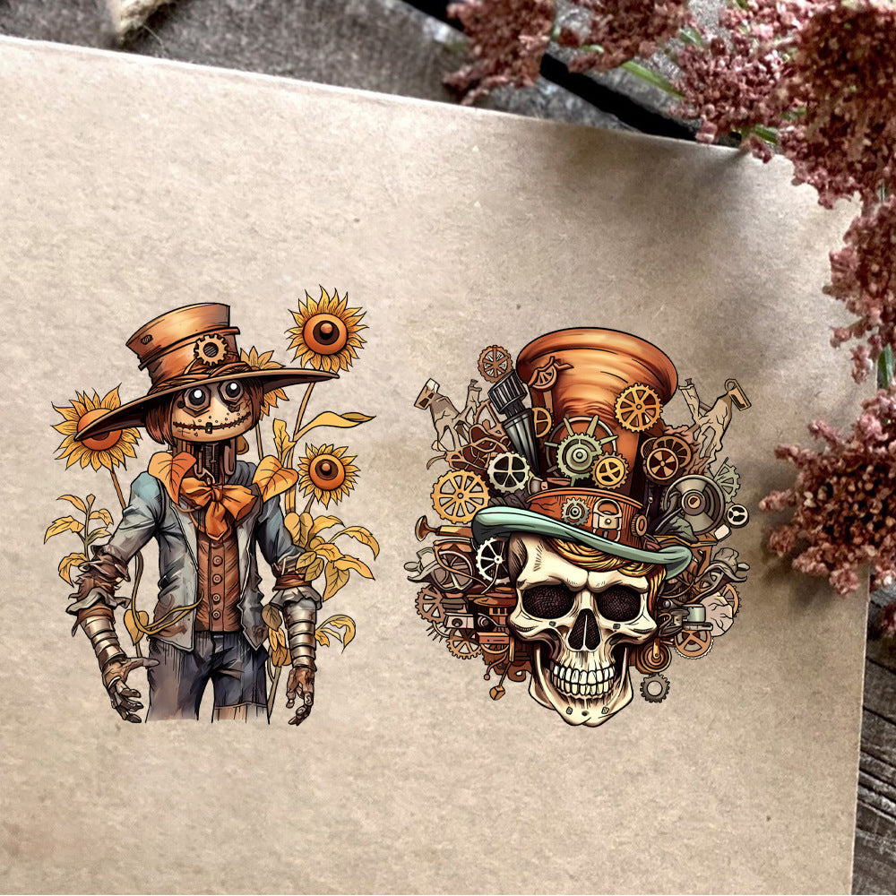 Halloween Mechanical Skull Dies & Stamps Set
