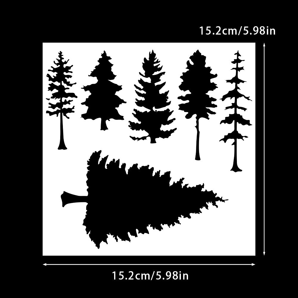 Pine Tree Pattern DIY Painting Hollow Stencil