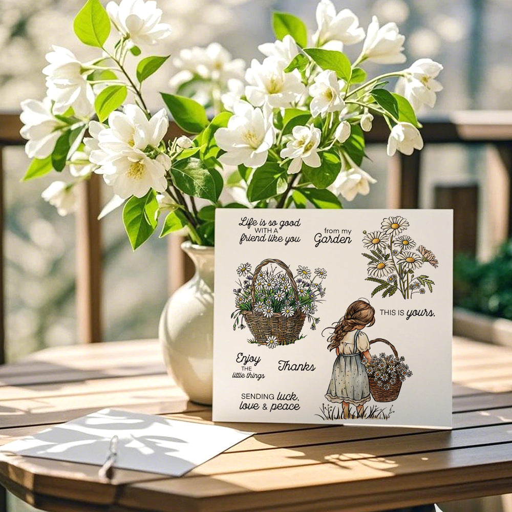 Girl Daisy Clear Stamps