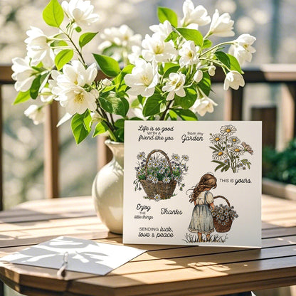Girl Daisy Clear Stamps