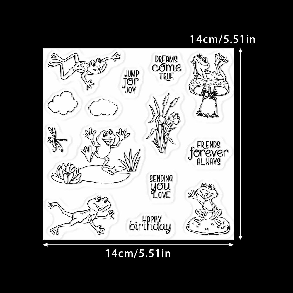 Lotus Pond Frog Dies & Stamps Set