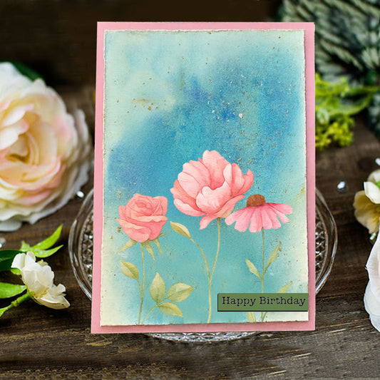 Flower Decoration DIY Scrapbook Clear Stamps