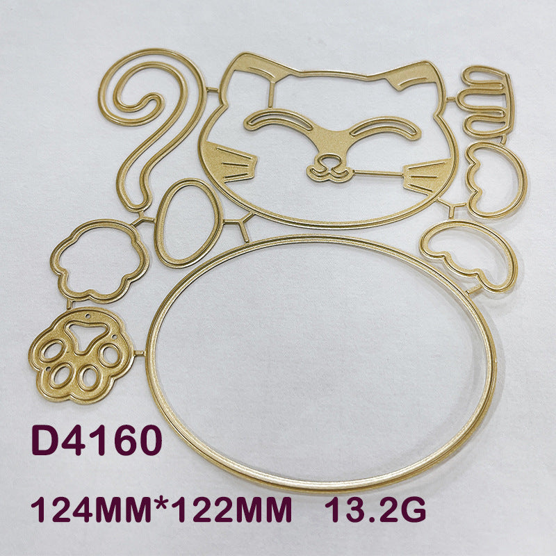 Cute Cat Meow Pocket Metal Cutting Dies