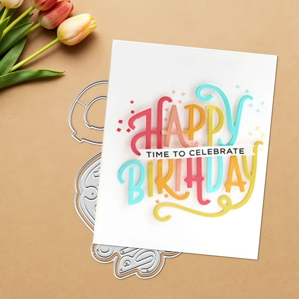 "Happy Birthday" Words Metal Cutting Dies
