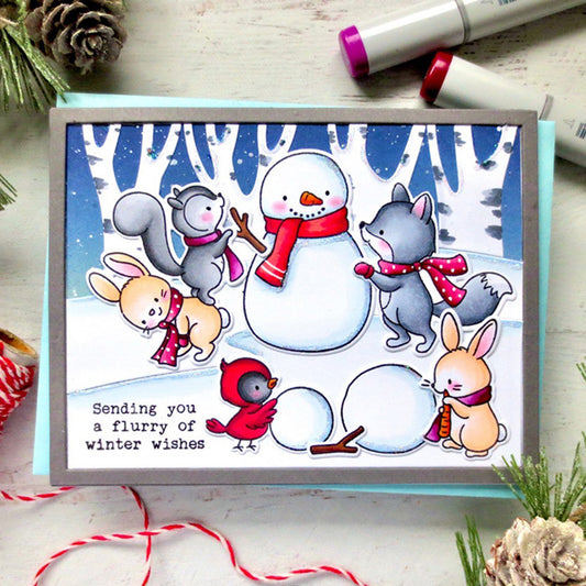 Winter Snowman Dies & Stamps Set