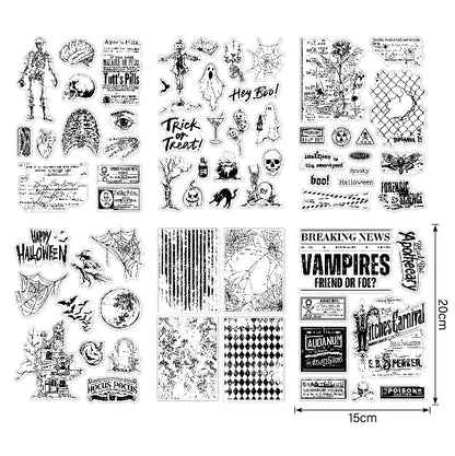 Halloween Theme DIY Decorative Journal Clear Stamps