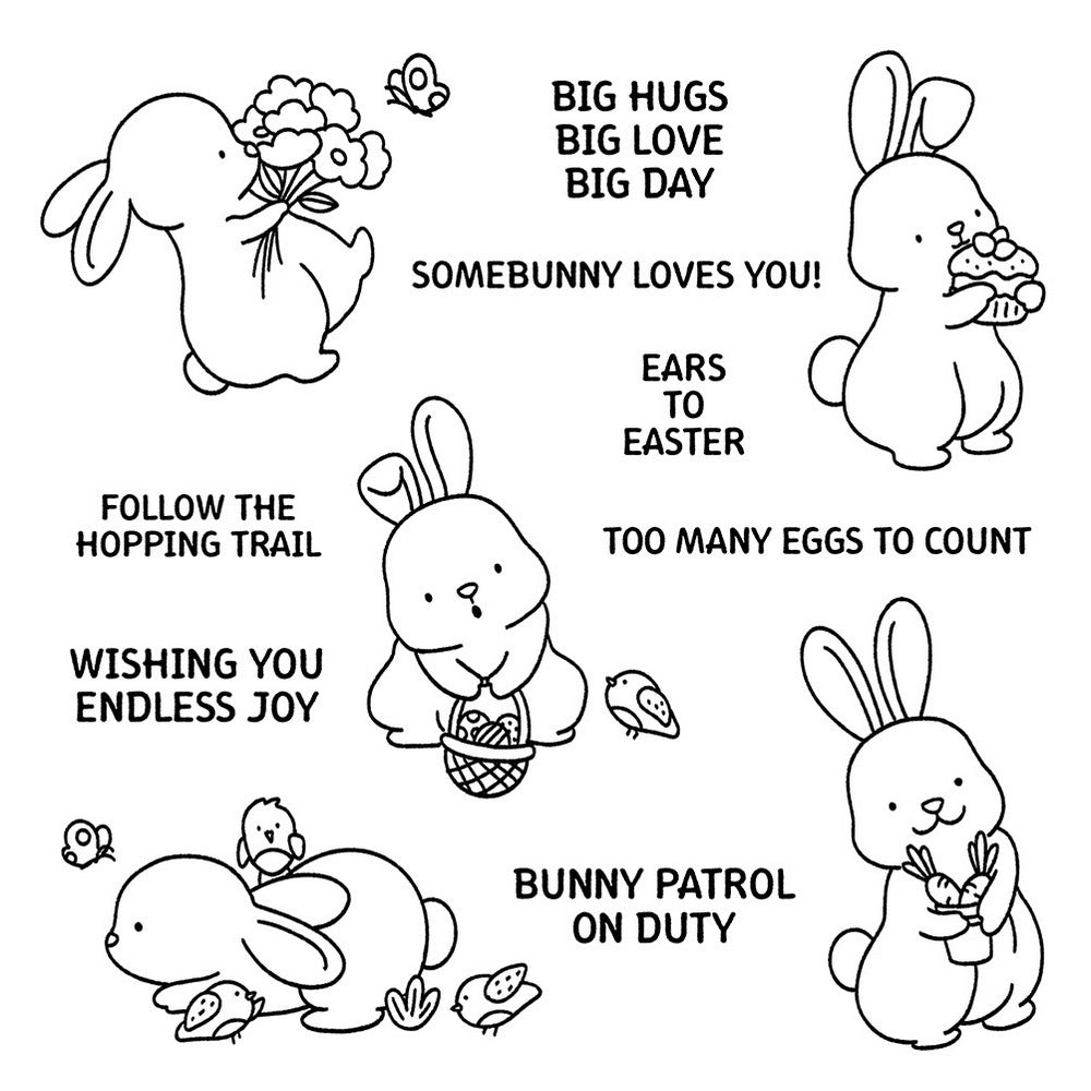 Cute Bunny Dies & Stamps Set