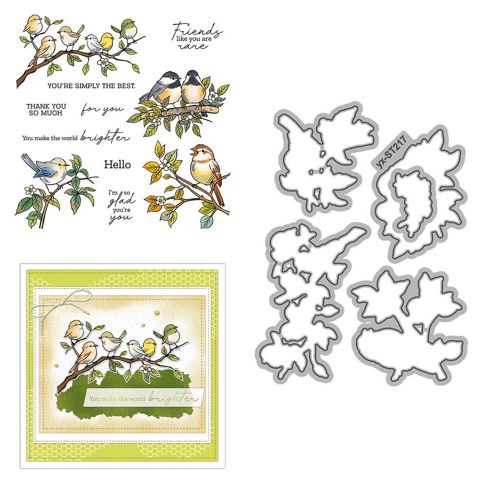 Birds On The Branches Dies & Stamps Set