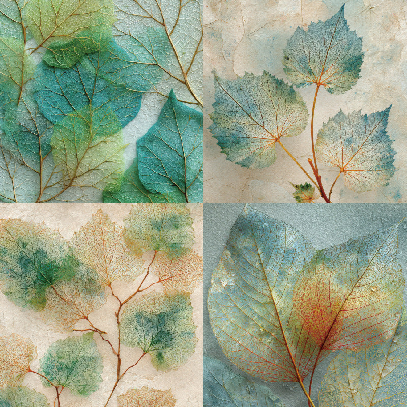 24PCS 6" Leaves Scrapbook Paper & Cardstock