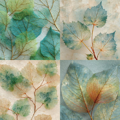 24PCS 6" Leaves Scrapbook Paper & Cardstock