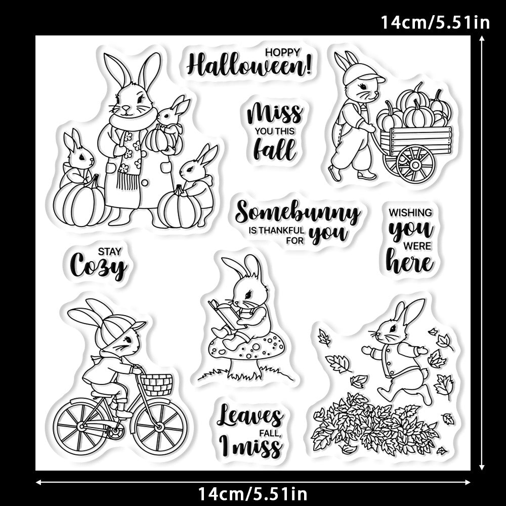 Rabbit's Autumn Dies & Stamps Set