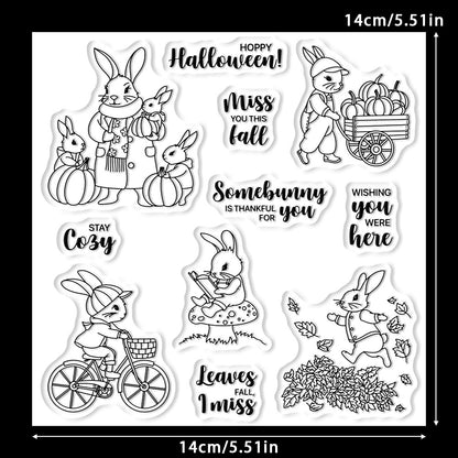 Rabbit's Autumn Dies & Stamps Set