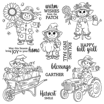 Cute Scarecrow Dies & Stamps Set