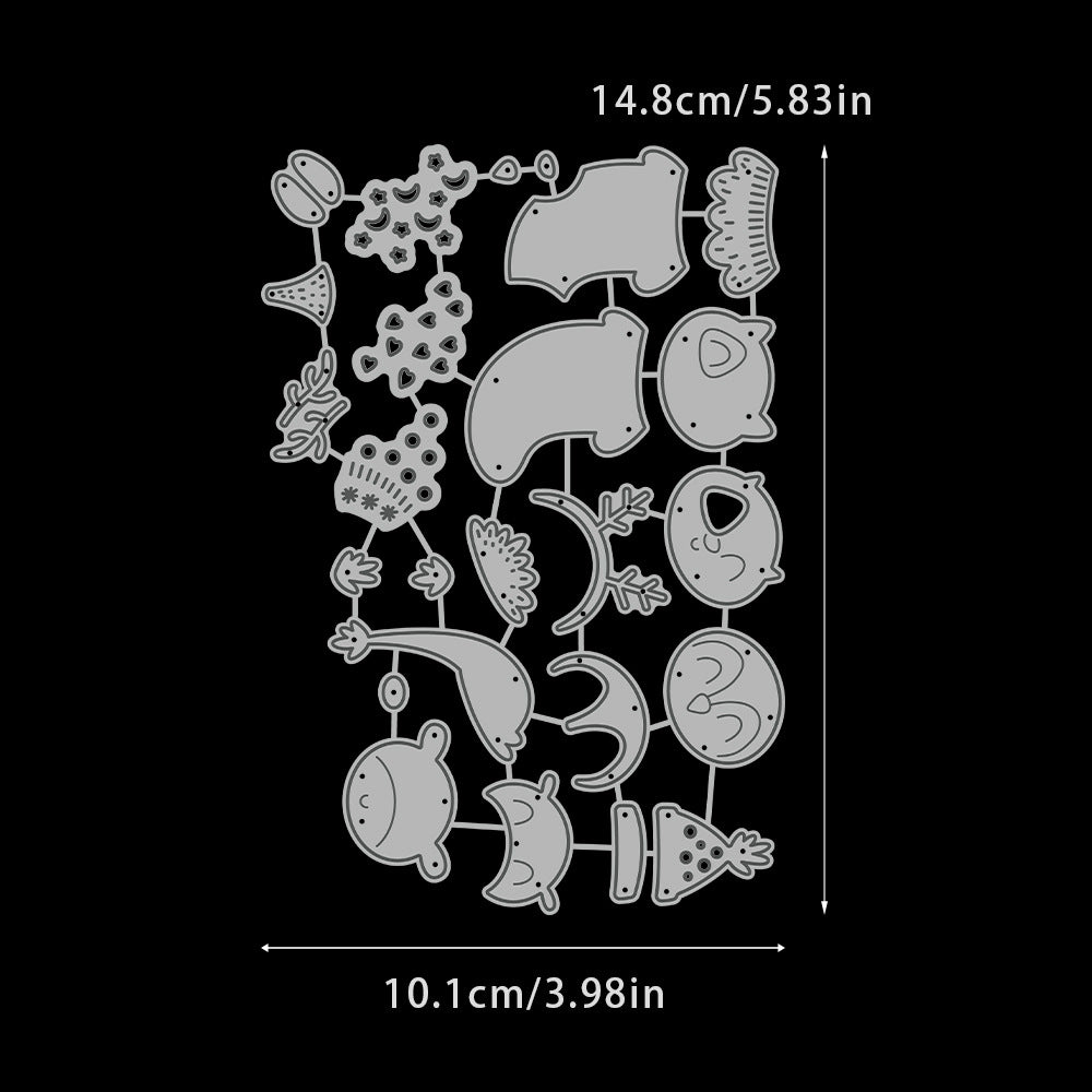 Christmas Stockings Animals Metal Cutting Dies