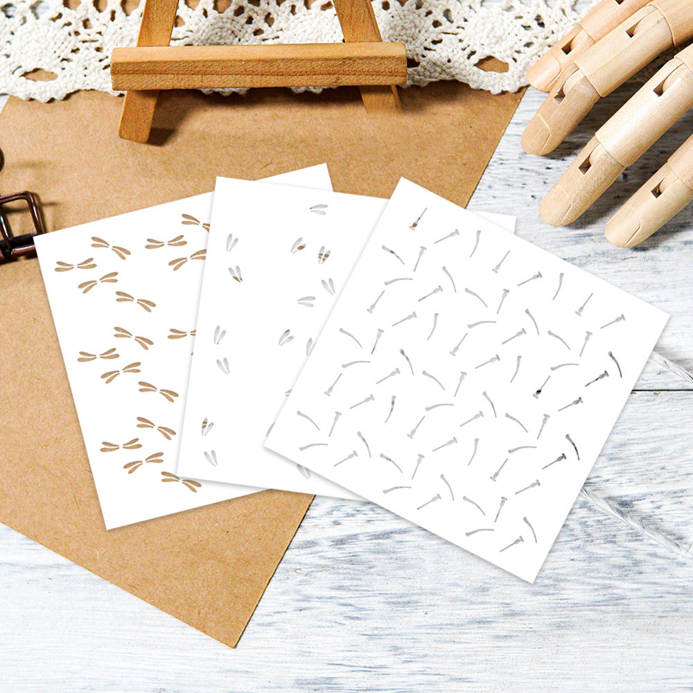 3 PCS Dragonfly Pattern DIY Painting Hollow Stencil
