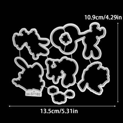 Flowers and Bunnies Dies & Stamps Set