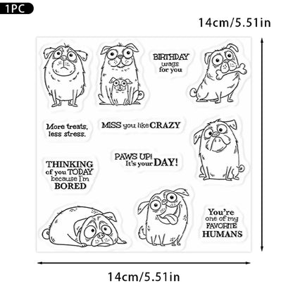 Cute Pug Dies & Stamps Set