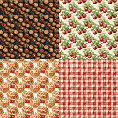 24PCS 6" Apple Strudel Scrapbook Paper & Cardstock