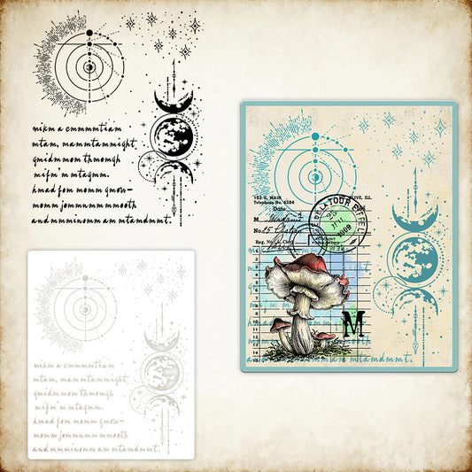 1 PC Starlight and the Moon DIY Painting Hollow Stencil