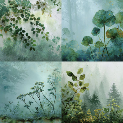 24PCS 6" Jungle Wonderland Scrapbook Paper & Cardstock