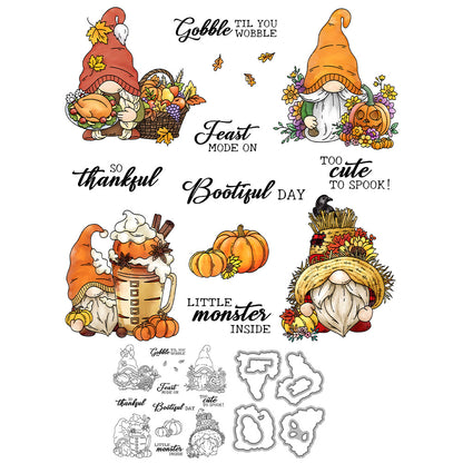 Autumn Gnome Dies & Stamps Set