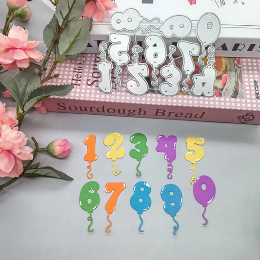 Balloon Numbers Metal Cutting Dies