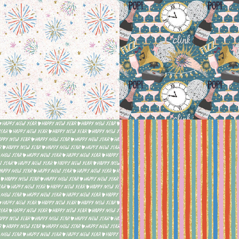 24PCS 6" Spark Scrapbook Paper & Cardstock