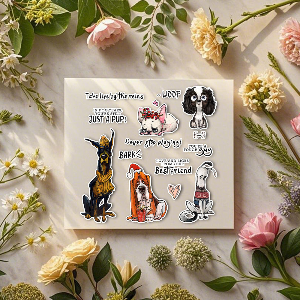 Funny Puppy Dies & Stamps Set