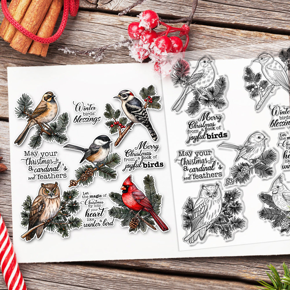 Christmas Birds Clear Stamps