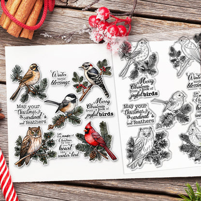Christmas Birds Clear Stamps