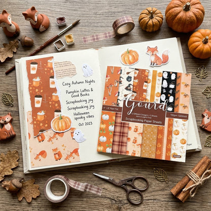 24PCS 6" Gourd Scrapbook Paper & Cardstock