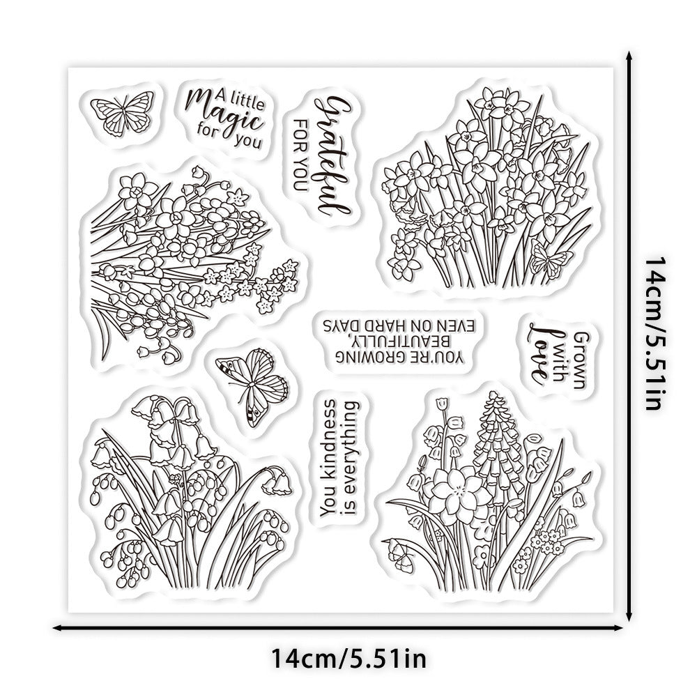 Butterfly Flower Cluster Dies & Stamps Set