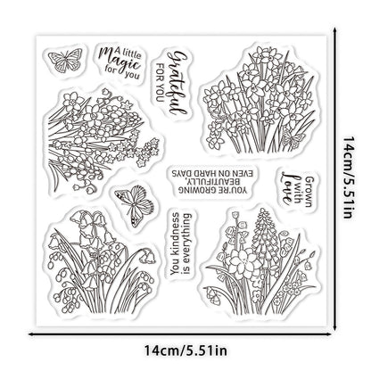 Butterfly Flower Cluster Dies & Stamps Set