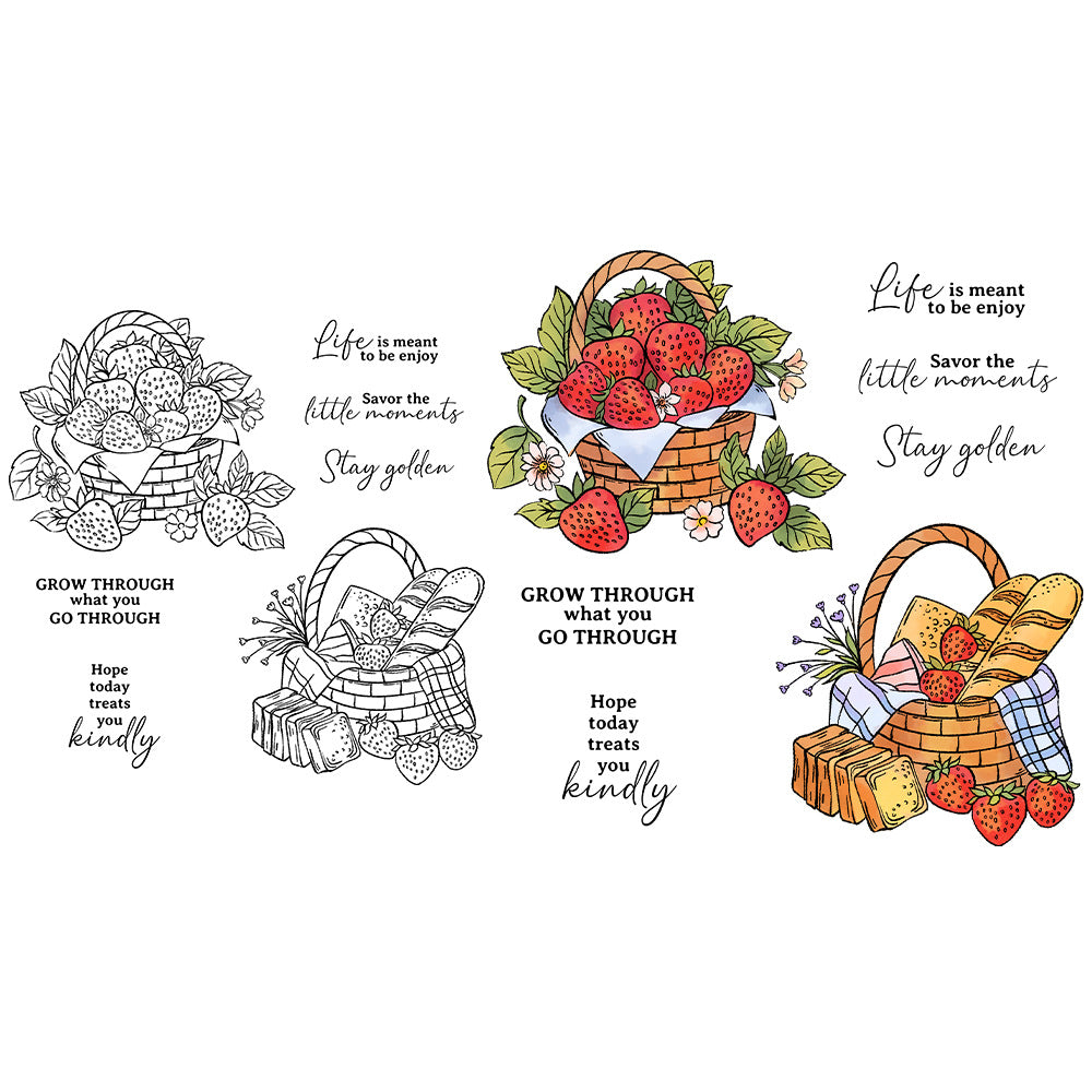Strawberry Basket Dies & Stamps Set