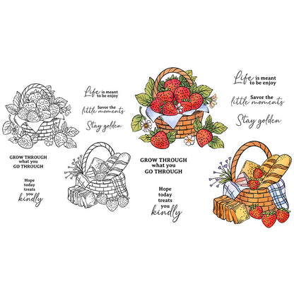 Strawberry Basket Dies & Stamps Set
